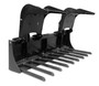 84" Wide Skid Steer Tine Grapple Bucket Attachment