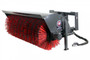 72" Wide Skid Steer Hydraulic Angle Broom Attachment With Poly & Wire Brushes