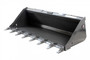60" Wide Skid Steer Low Profile Bucket with Teeth