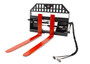 Skid Steer Pallet Fork Frame With 60" Long Tines Class II 5500 lbs Hydraulic Adjustable (Professional Series)