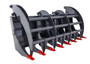 78" Wide Skid Steer Grapple Rake Attachment Industrial Series