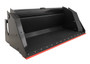 72" Wide Skid Steer High Dump Bucket Attachment With Bolt on Edge