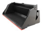84" Wide Skid Steer High Dump Bucket Attachment With Bolt on Edge