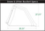 78" Wide Skid Steer Snow & Litter Bucket With Bolt on Edge 78" Wide Skid Steer Snow & Litter Bucket With Bolt on Edge