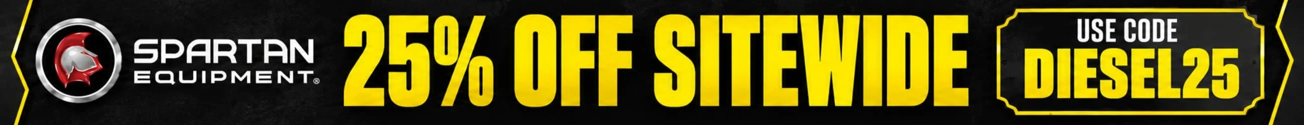 Sale banner advertising Spartan Equipment's October Sale Offering 25% Off Site Wide