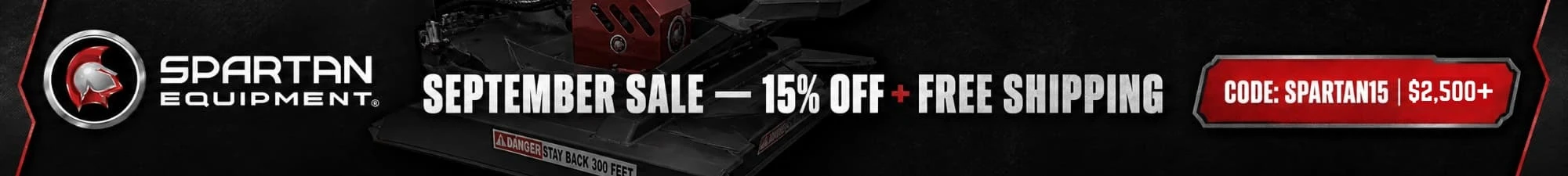 September Sale. 15% Off and Free Shipping on Orders over 5k