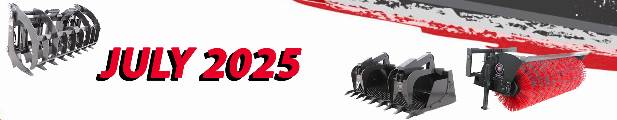 Shop Our Sale marketing banner featuring images of promotional items for the current month