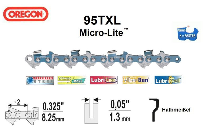 Active slide of Oregon SpeedCut TXL Chainsaw Chain, 62 Drive Links 0.325 0.050