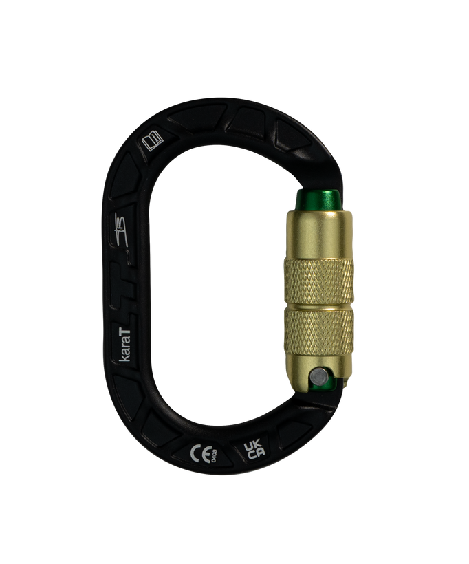 Teufelberger karaT 3 Way Carabiner Limited Edition - Black & Gold