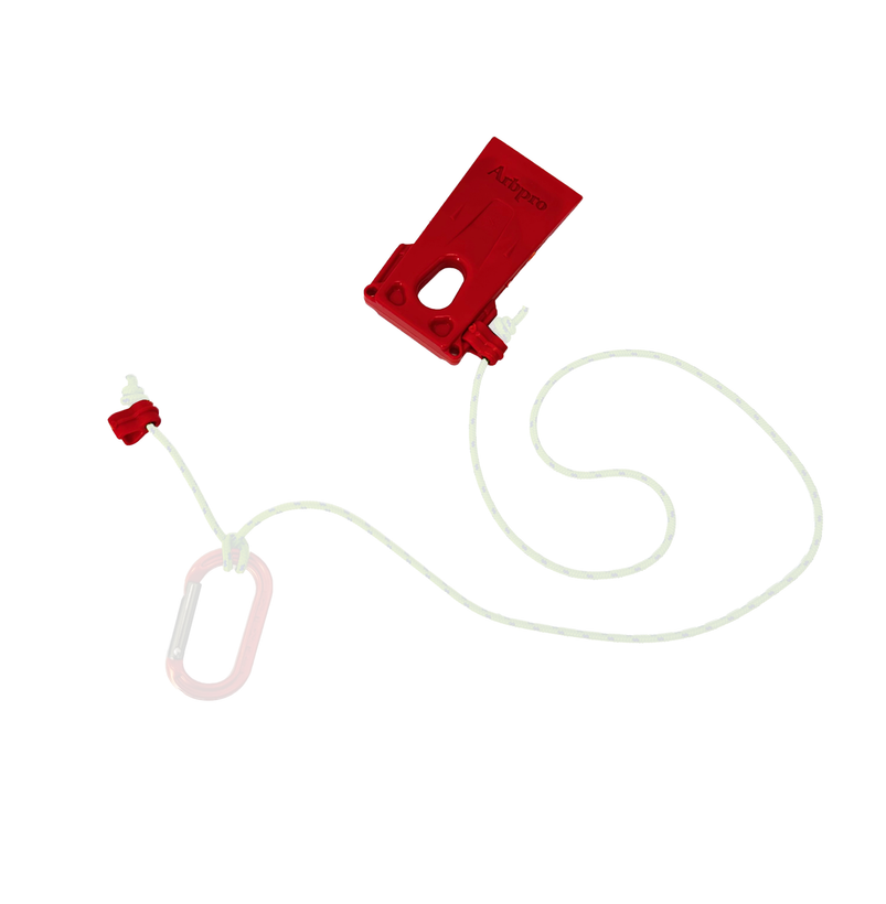 Active slide of Arbpro Arborist Micro Wedge with Safety Clip