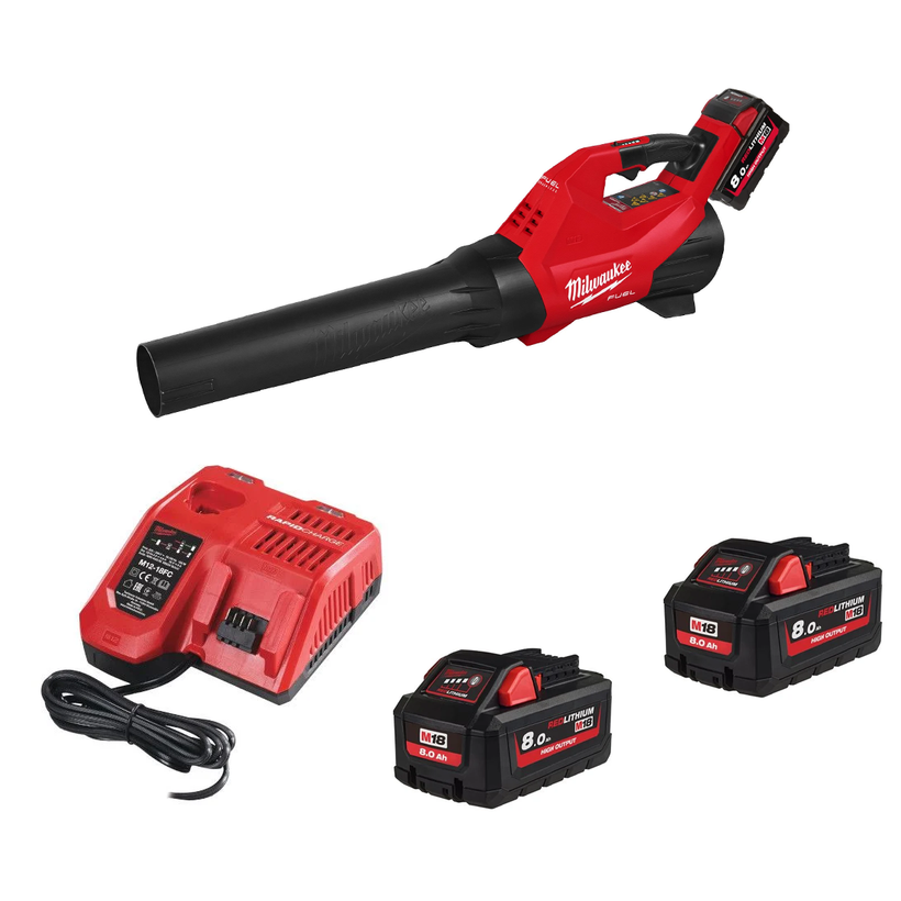 Milwaukee M18 Fuel F2BL-802 Dual Battery Blower Kit (with 2 x 8.0Ah batteries &amp; charger)