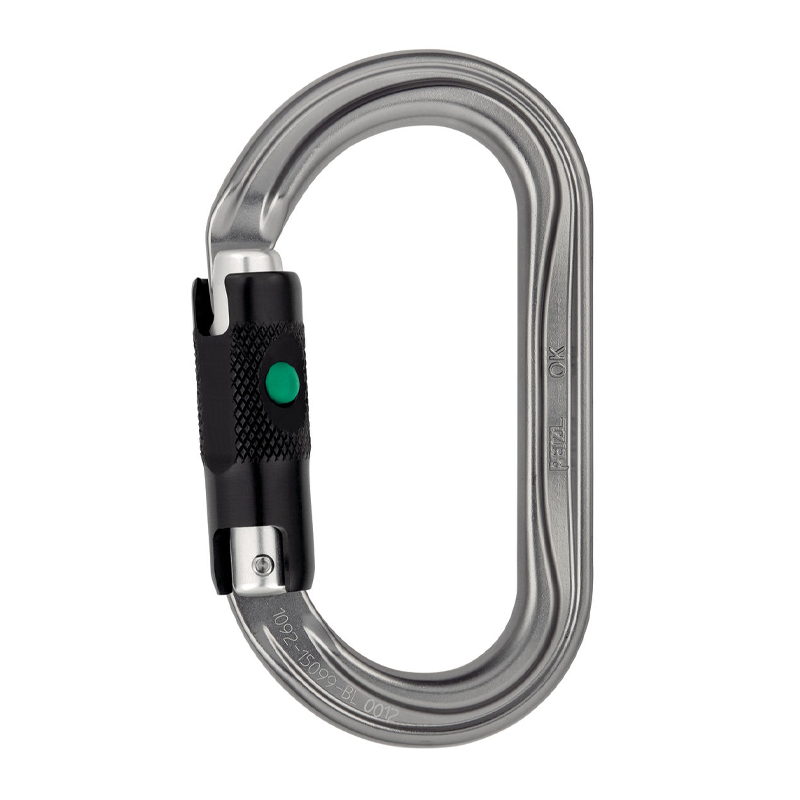 Petzl OK Ball-Lock 3 Way Carabiner - Gray