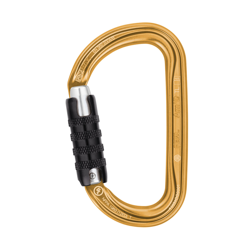 Petzl Am'D Triact 3 Way Carabiner - Gold