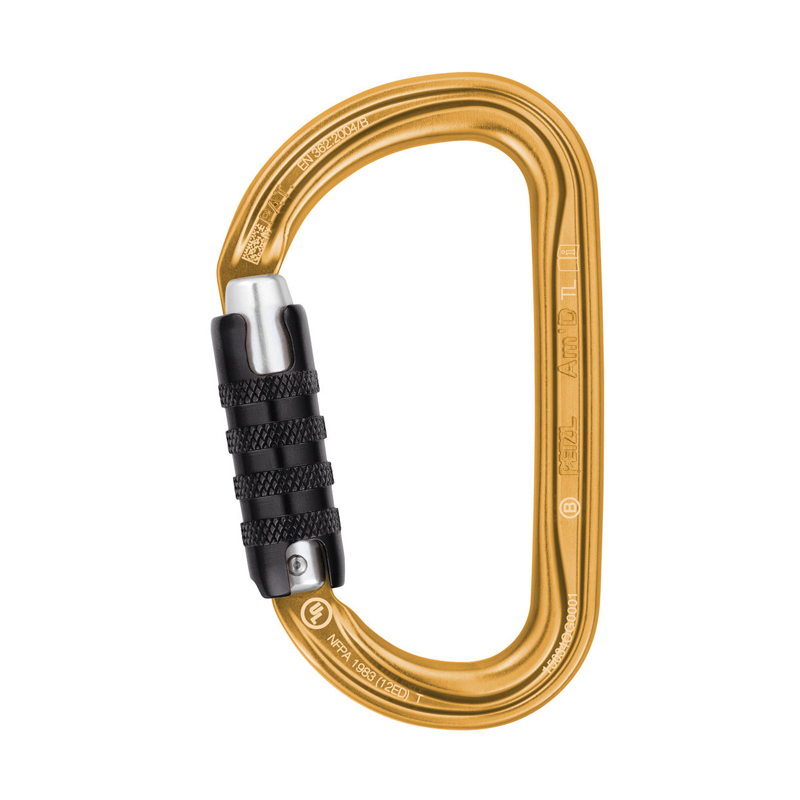 Petzl Am'D Triact 3 Way Carabiner - Gold