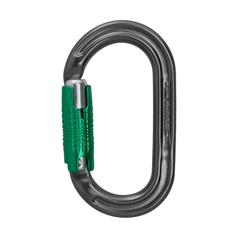 DMM Ultra O Locksafe 3 Way Carabiner - Titanium/Green