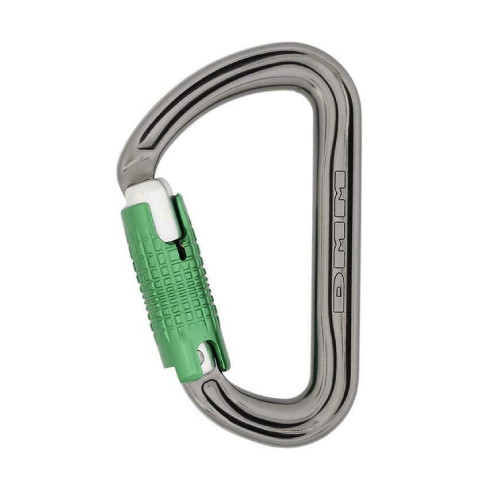 DMM Shadow Locksafe 3 Way Carabiner - Titanium/Green