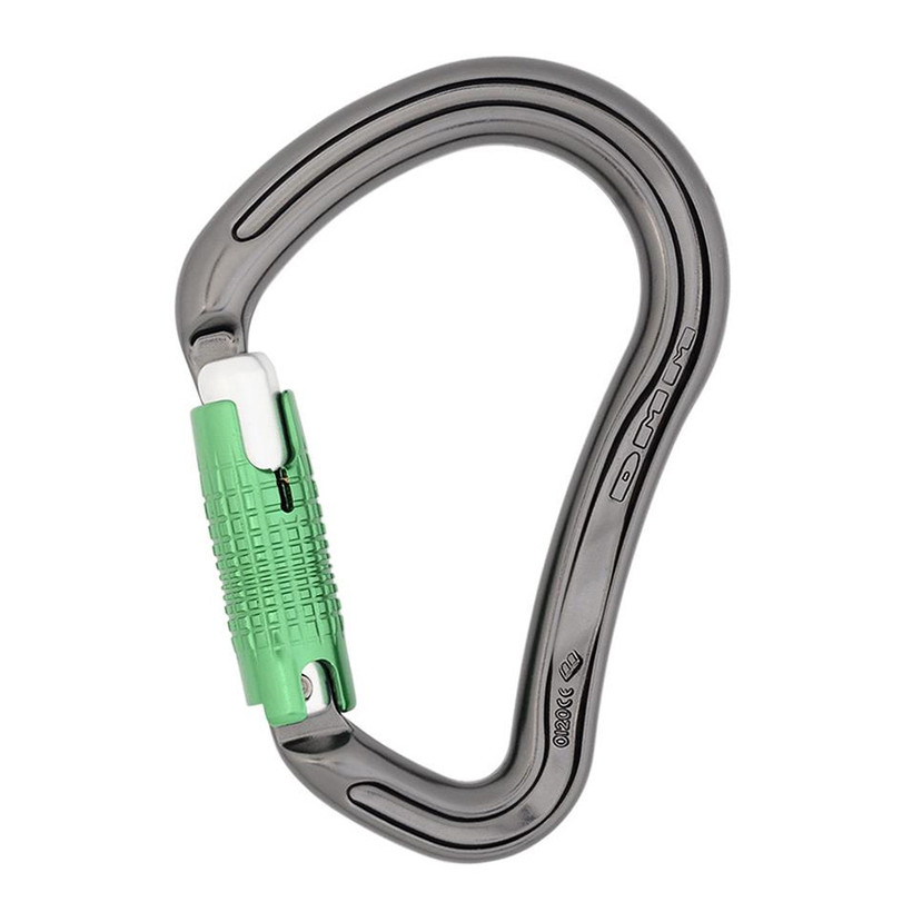 DMM Boa Locksafe 3 Way Carabiner - Titanium/Green