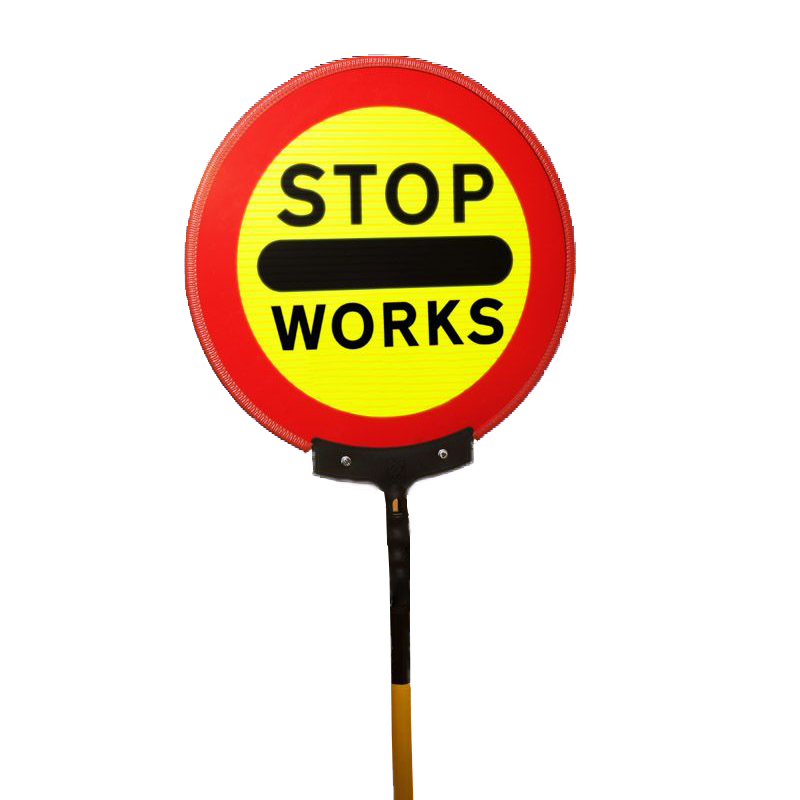 Quazar STOP / WORKS Lollipop Sign - 450mm