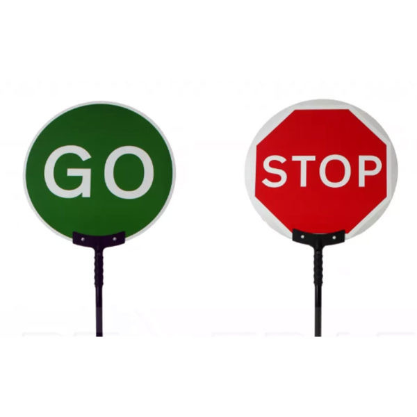 Quazar STOP / GO Lollipop Sign - 600mm