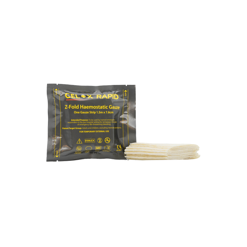 Celox Rapid Haemostatic Z-Fold Gauze