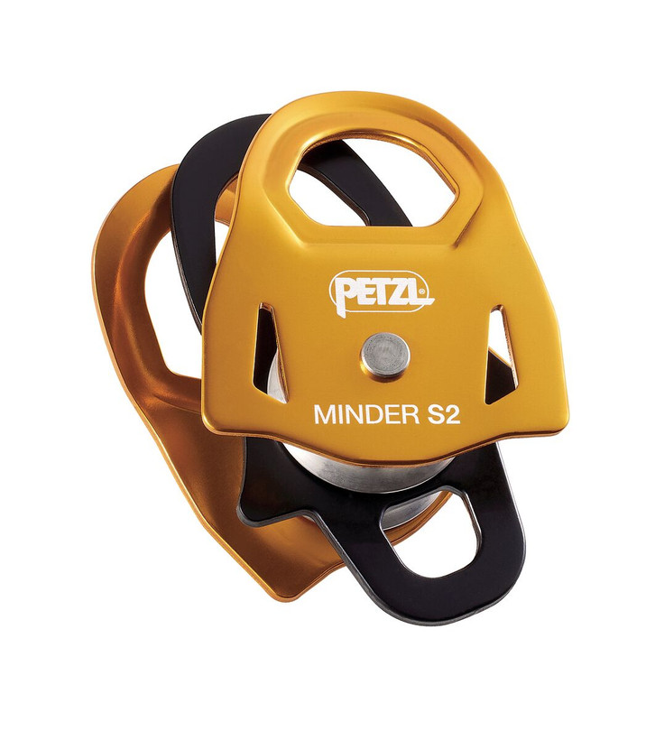 Active slide of Petzl Minder S2 Double Pulley - Gold