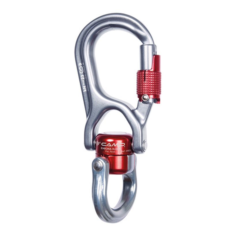 Camp Enigma 3 Lock Swivel Carabiner - Silver/Red