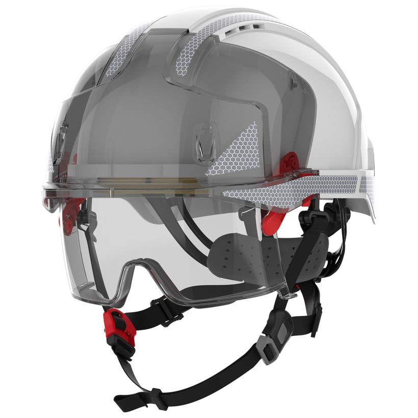 JSP EVO VISTAlens Dualswitch Helmet with Silver CR2 - Vented