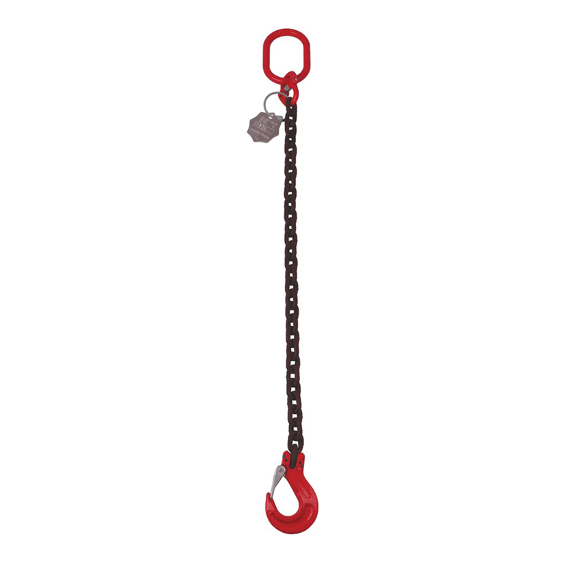 Liftingear 7mm G8 Single Leg Chainsling, Latch Hook, 2m