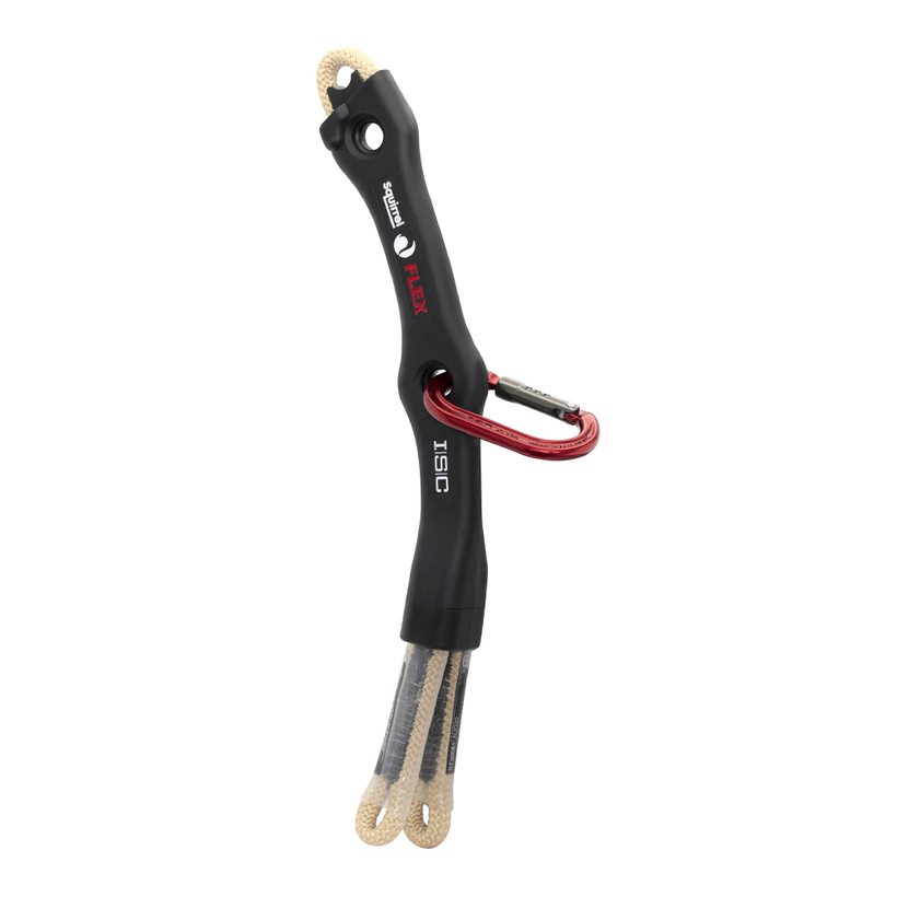 Active slide of ISC Squirrel FLEX Tether, with Accessory Carabiner