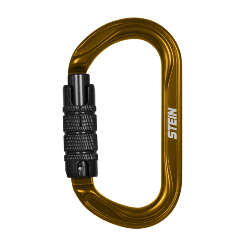 Active slide of Stein Secura OVAL 3 Way Carabiner - Gold
