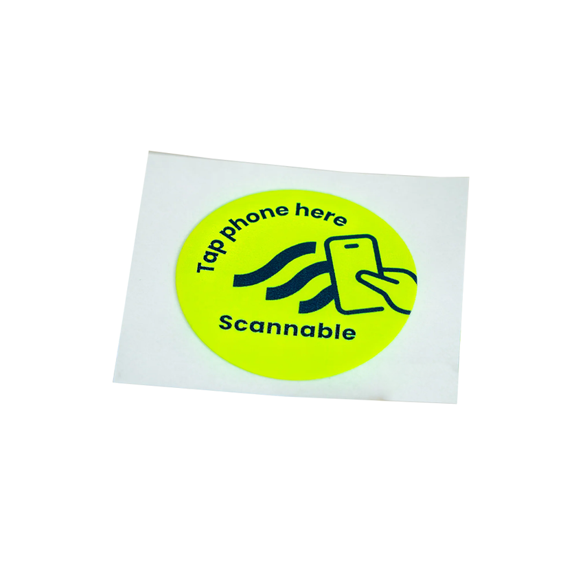 Scannable Helmet Sticker NFC Tag 30mm (Singles)