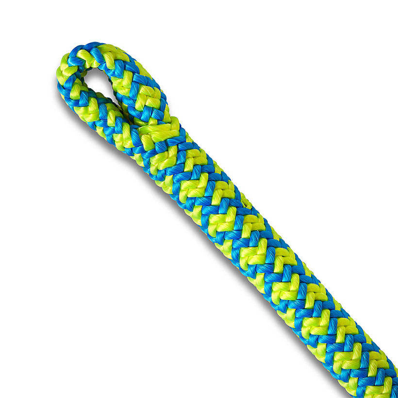 Active slide of Cousin Atrax Yellow/Blue 11.6mm Climbing Rope - 1 Splice