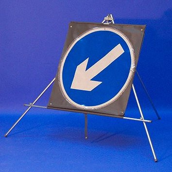 Quazar Directional Arrow Sign Reversable - Roll Up / Flexible