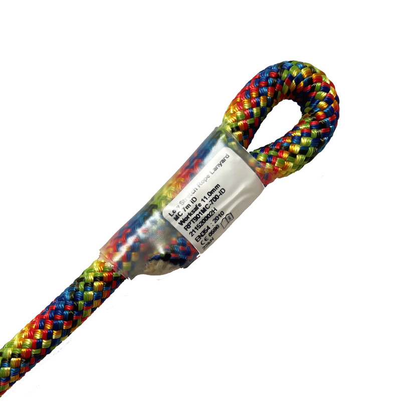 DMM iD Low Stretch 11mm Rainbow Lanyard Eye to Eye