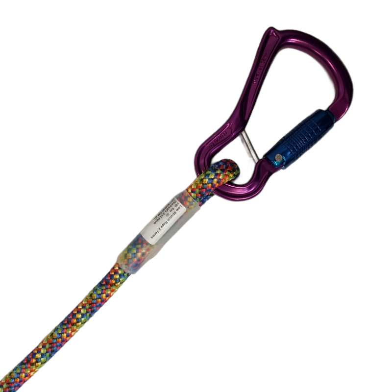 DMM iD Low Stretch 11mm Rainbow Lanyard with Ceros Carabiner