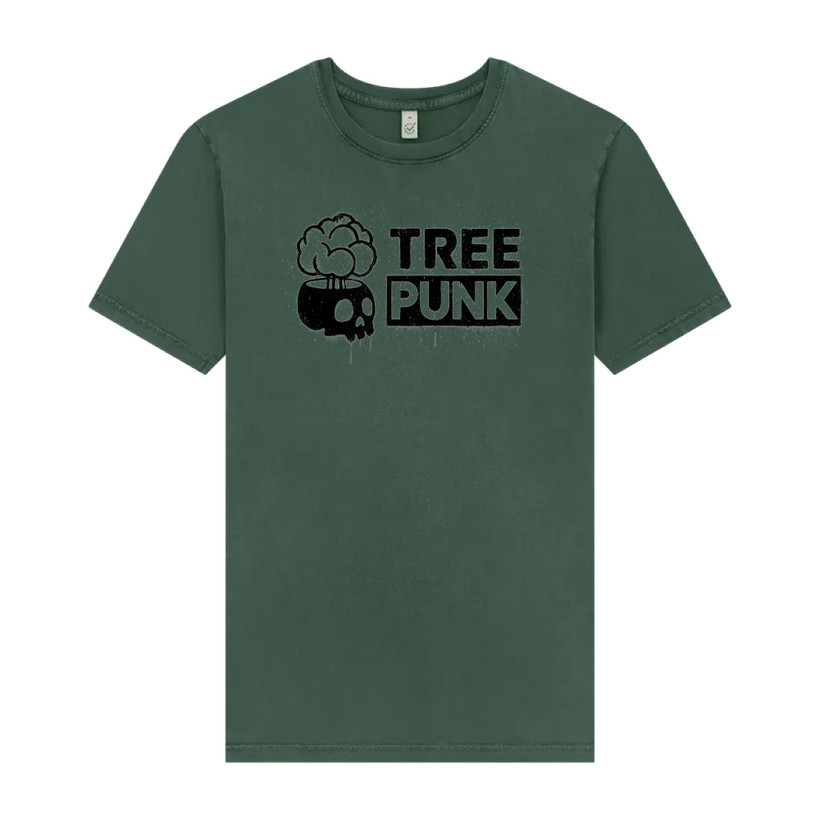 Tree Punk Graffiti Green (Black Print) T-Shirt