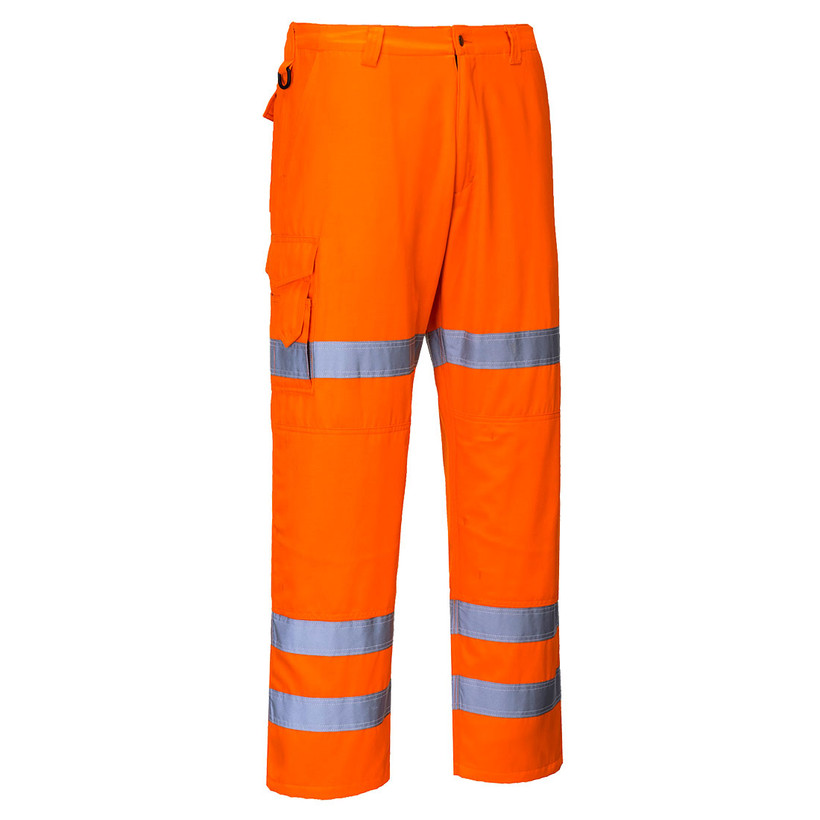 Active slide of Portwest 3 Band Work Trousers - Hi-Vis Orange