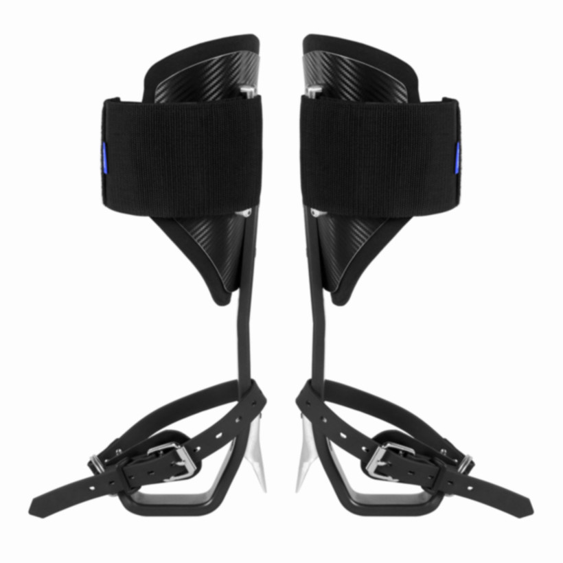 Stein Elevate Aluminium Climbing Spurs / Spikes Leather Straps – Black