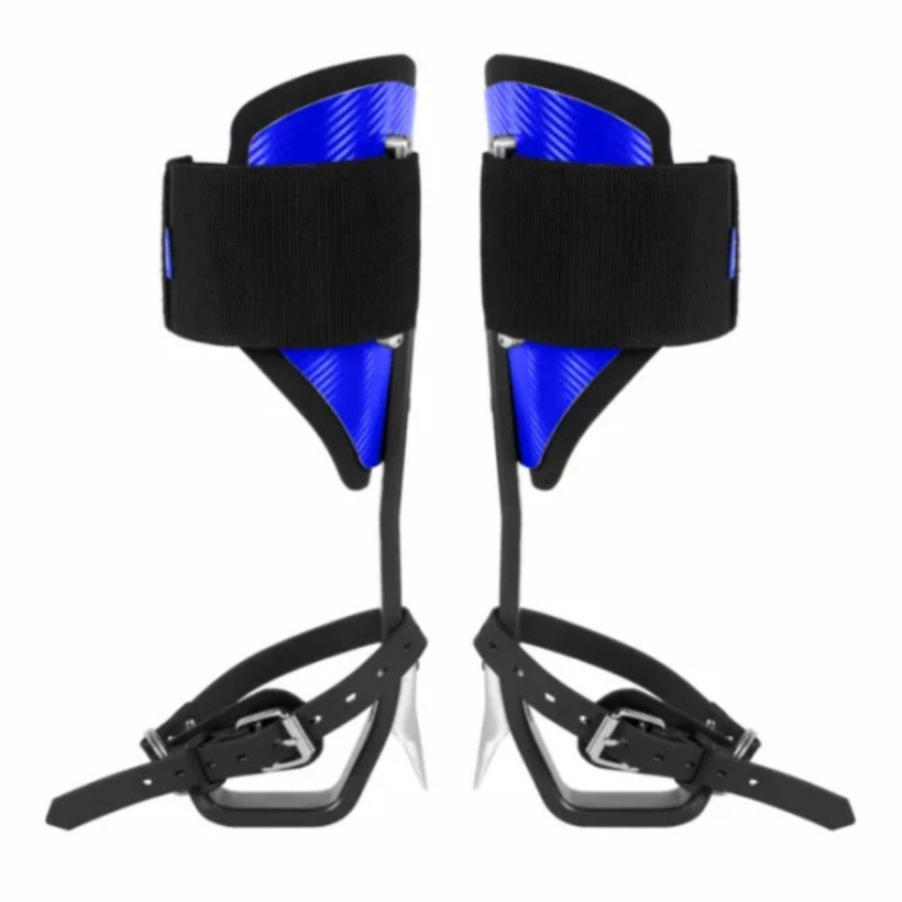 Stein Elevate Aluminium Climbing Spurs / Spikes Leather Straps – Blue