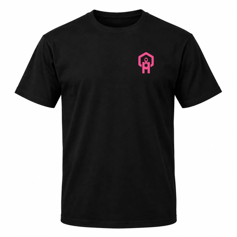 Active slide of Honey Brothers Pink Ribbon T-Shirt