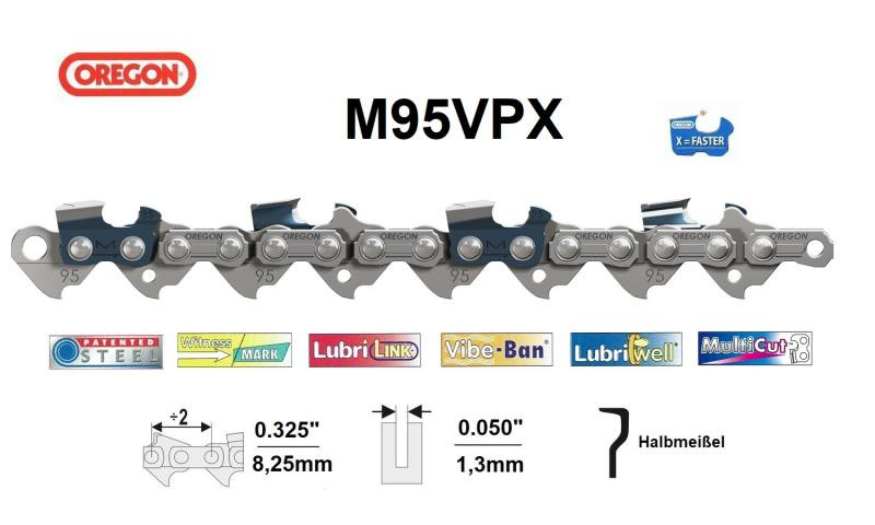 Active slide of Oregon DuraCut VPX Chainsaw Chain, 60 Drive Links 0.325 0.050