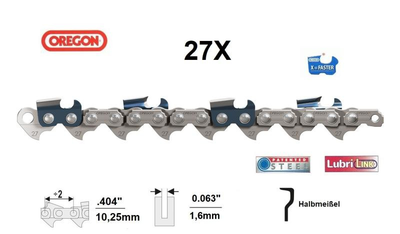Active slide of Oregon VersaCut 27X Chainsaw Chain, 123 Drive Links  0.404 0.063
