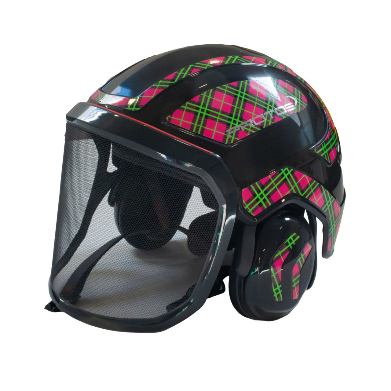 Protos Integral Arborist Helmet Headset - Tree Punk Tartan