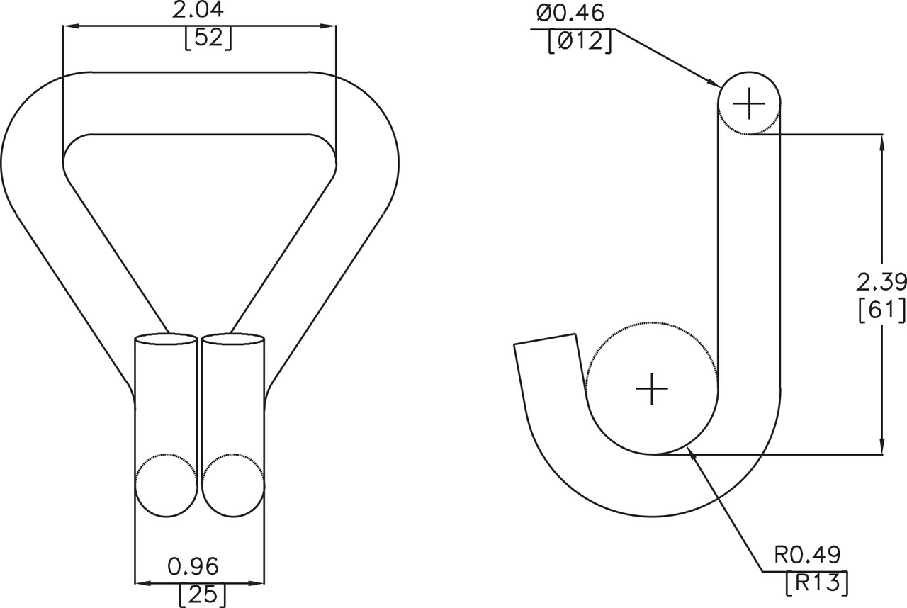 2" Heavy-Duty Narrow Wire Hook