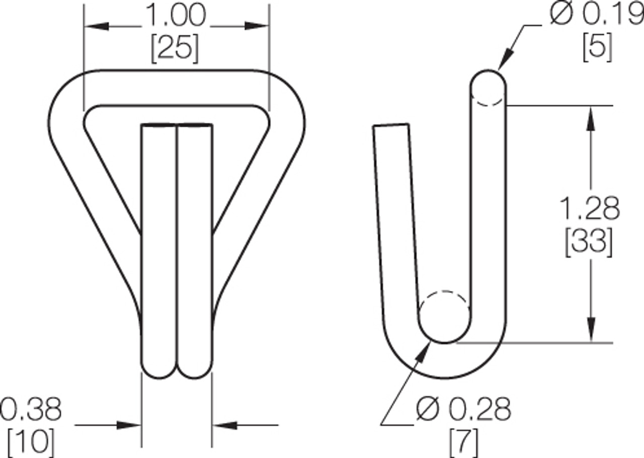 1" Narrow Wire Hook