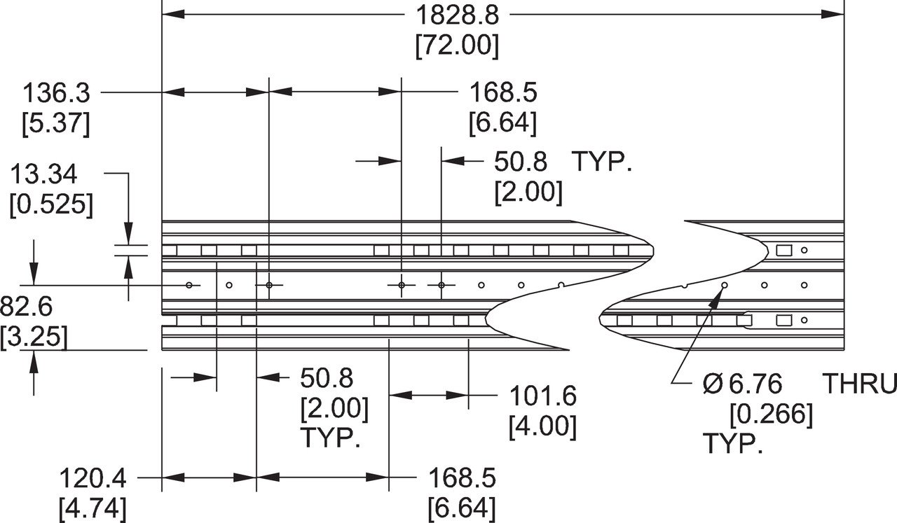 Series 2072 84" Double K2 Kaptive Beam Track