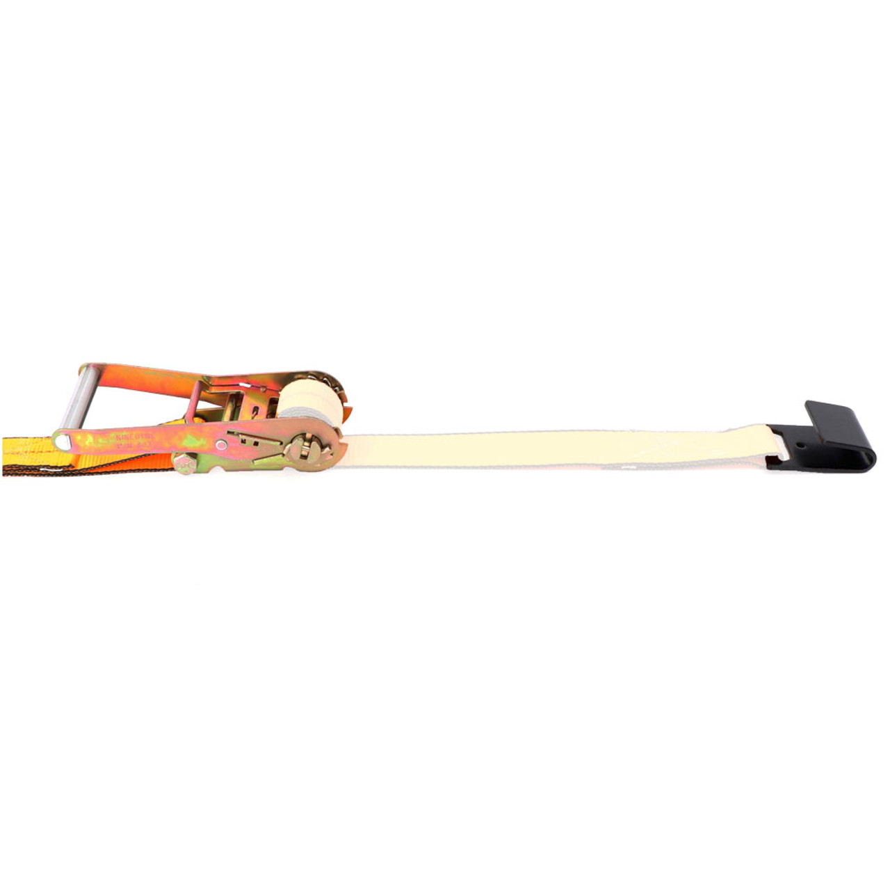 2" Flat Hook Ratchet Strap Replacement Fixed End w/ Ratchet