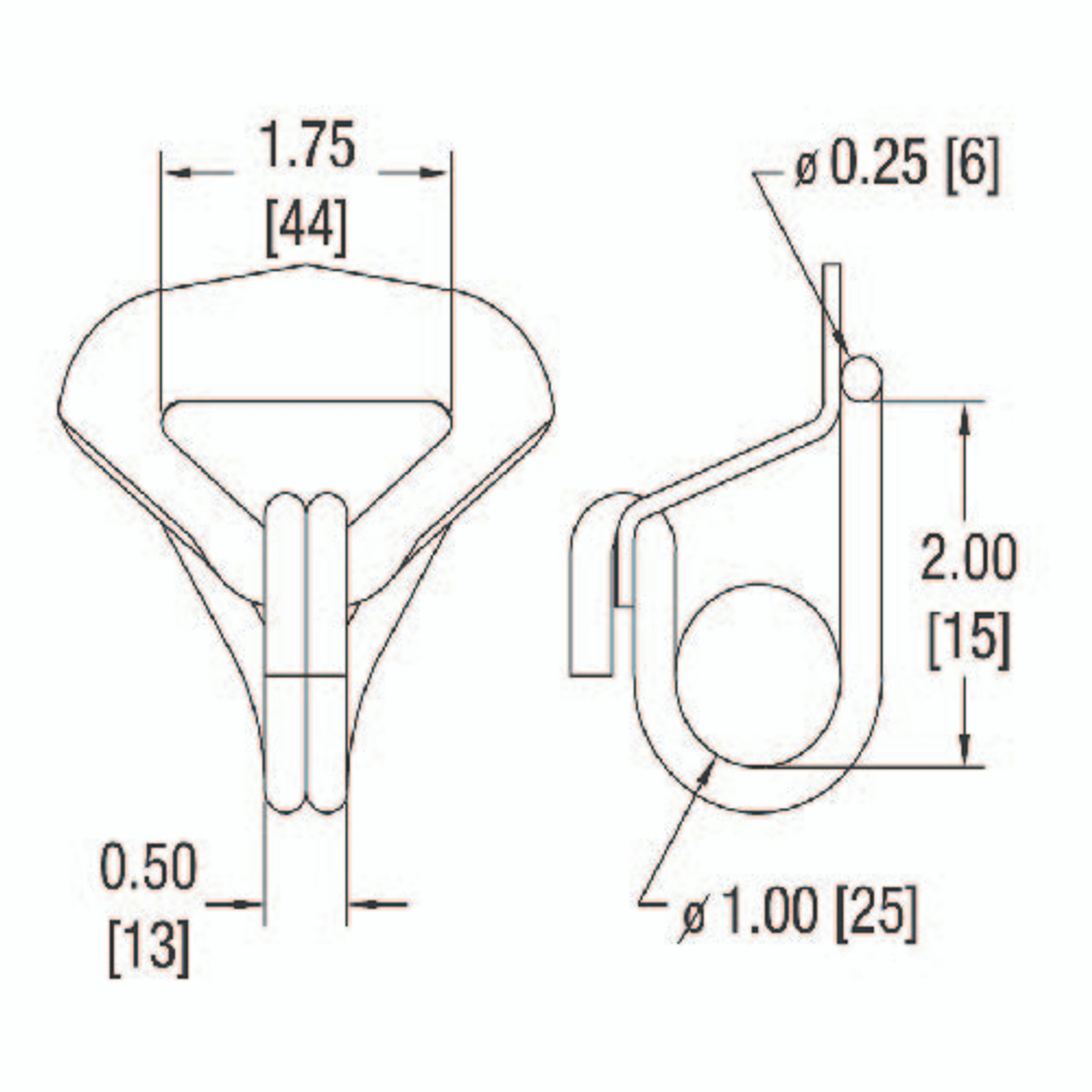 1 3/4" Wire Hook Keeper w/ NAS Number NAS1211H17