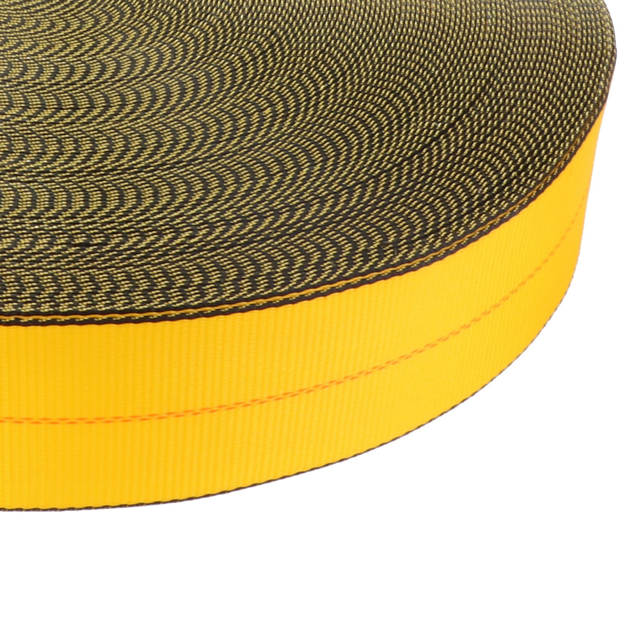 Bulk 4" Gold w/ Black Edge Polyester Web