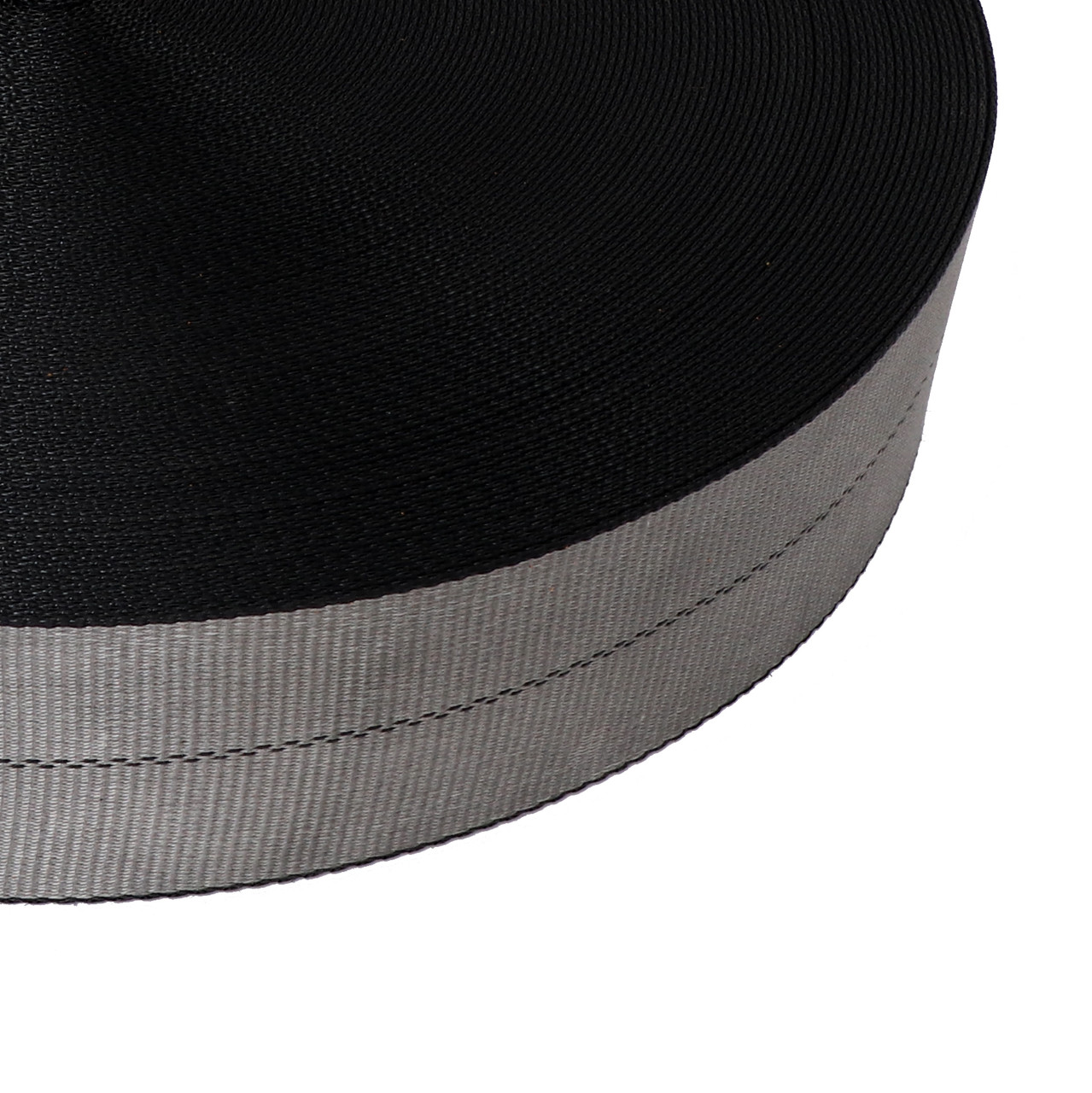Bulk 4" Rhino MAX Grey w/ Black Edge Polyester Web